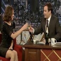 STAGE TUBE: Marion Cottilard Toasts Golden Globe Nomination on 'Late Night With…